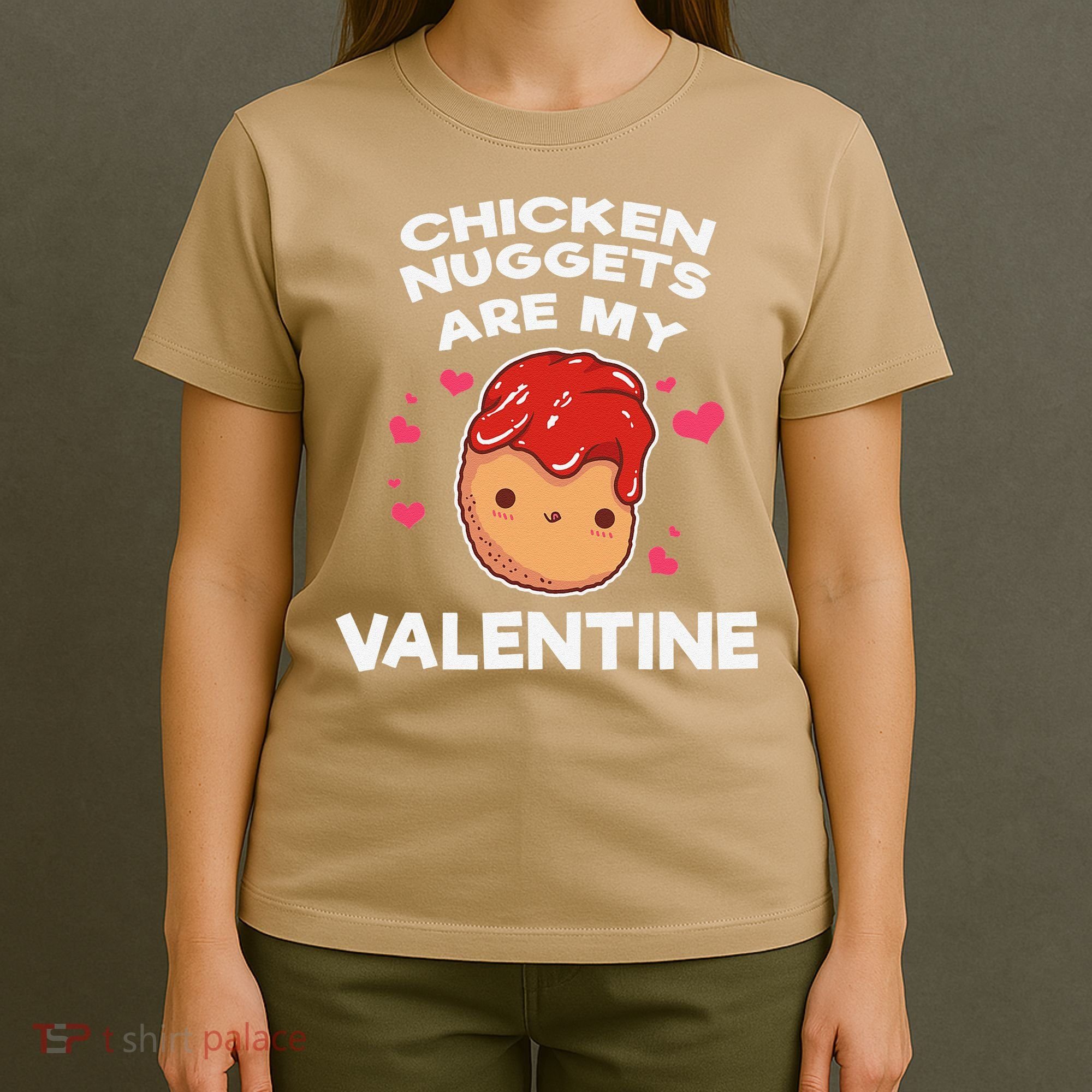 Valentine's Day Chicken Nuggets Funny Nug Food T-Shirt