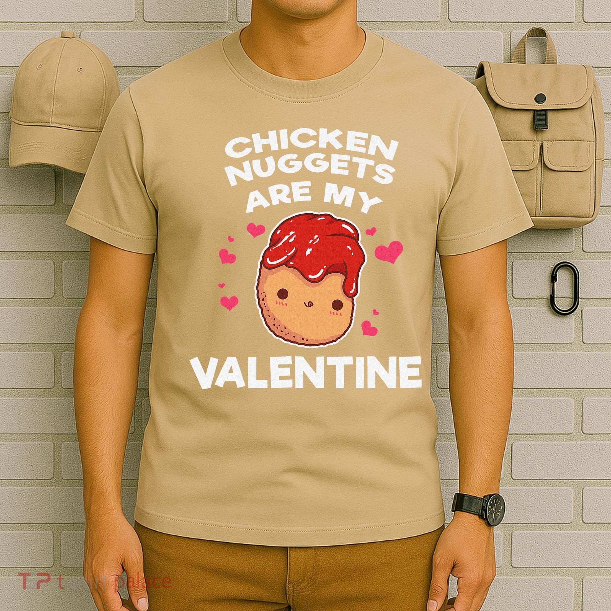 Valentine's Day Chicken Nuggets Funny Nug Food T-Shirt