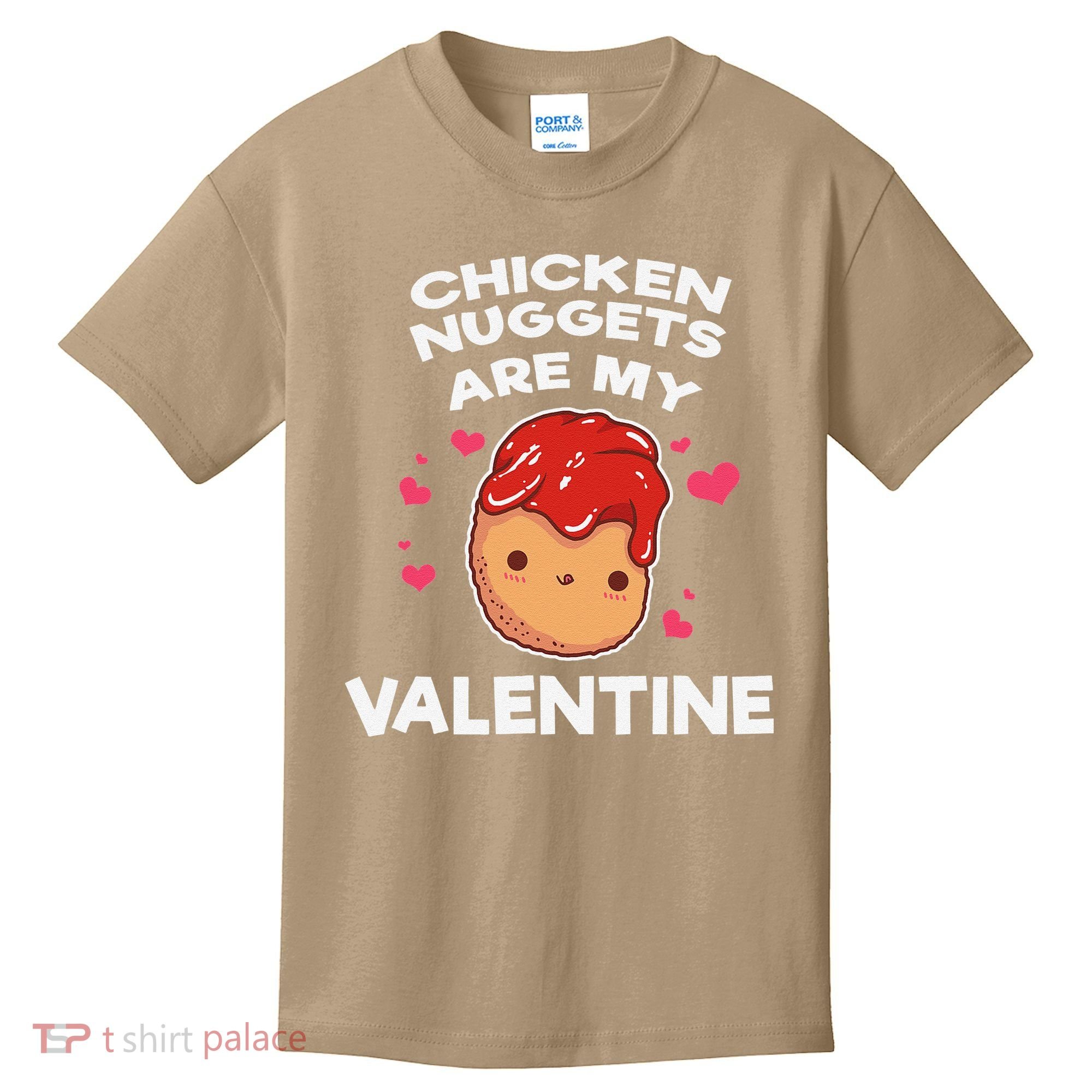 Valentine's Day Chicken Nuggets Funny Nug Food Kids T-Shirt