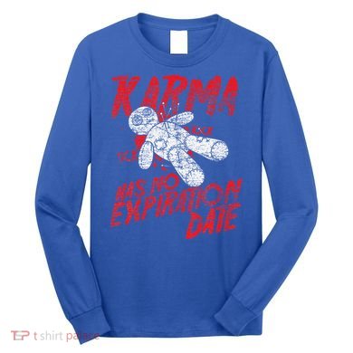 Voodoo Doll Costume Gift Scary Karma Halloween Long Sleeve Shirt