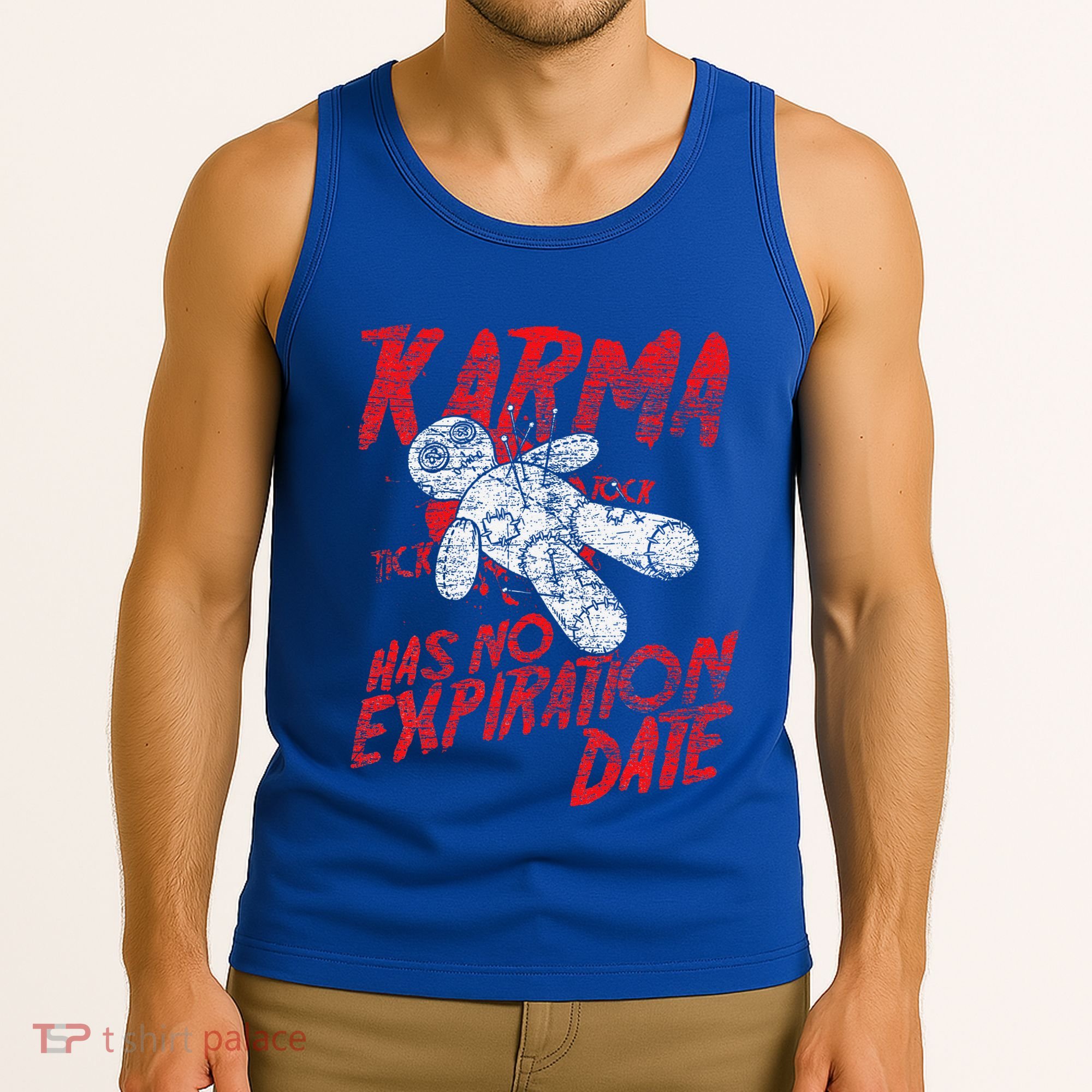 Voodoo Doll Costume Gift Scary Karma Halloween Tank Top