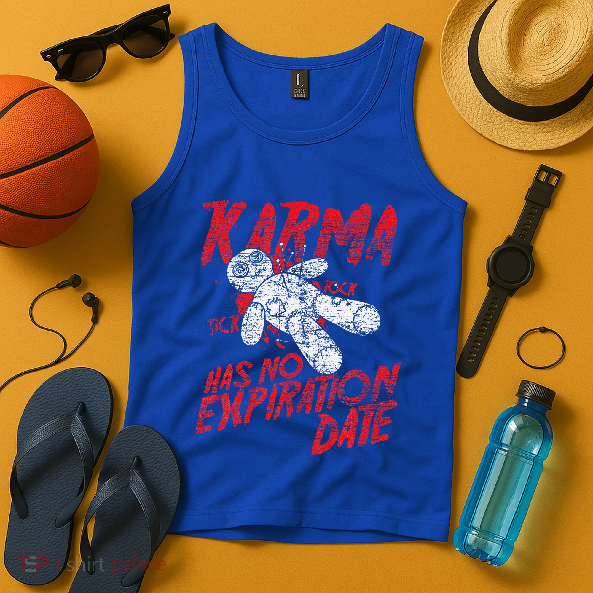 Voodoo Doll Costume Gift Scary Karma Halloween Tank Top