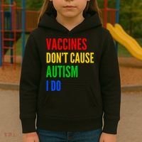 Vaccines Don’T Cause Autism I Do Kids Hoodie thumb 3