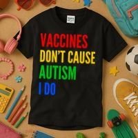 Vaccines Don’T Cause Autism I Do Kids T-Shirt thumb 3