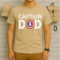 Vintage Dad Captain American Flag Father Day Gift T-Shirt thumb 6
