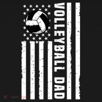 Volleyball Dad Coach Retro American Flag Gift For A Dad Gift Doggie Tank thumb 4