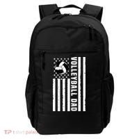 Volleyball Dad Coach Retro American Flag Gift For A Dad Gift Backpack thumb 0
