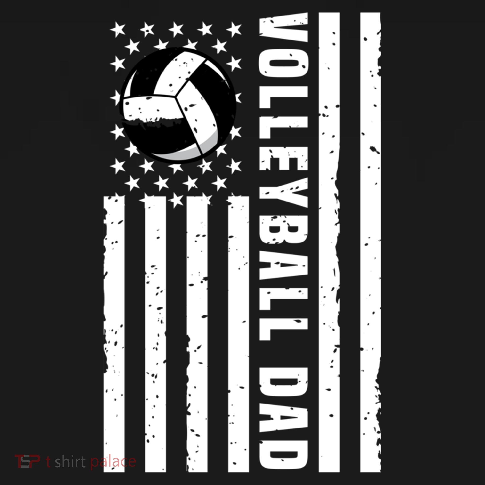 Volleyball Dad Coach Retro American Flag Gift For A Dad Gift Ornament
