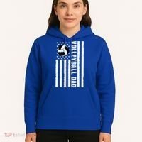 Volleyball Dad Coach Retro American Flag Gift For A Dad Gift Hoodie thumb 5
