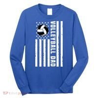 Volleyball Dad Coach Retro American Flag Gift For A Dad Gift Long Sleeve Shirt thumb 0
