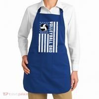 Volleyball Dad Coach Retro American Flag Gift For A Dad Gift Apron thumb 2