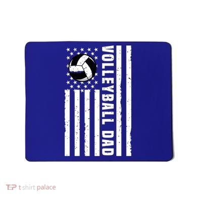 Volleyball Dad Coach Retro American Flag Gift For A Dad Gift Mousepad