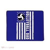 Volleyball Dad Coach Retro American Flag Gift For A Dad Gift Mousepad thumb 0