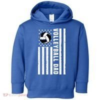Volleyball Dad Coach Retro American Flag Gift For A Dad Gift Toddler Hoodie thumb 0