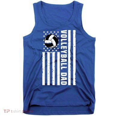Volleyball Dad Coach Retro American Flag Gift For A Dad Gift Tank Top
