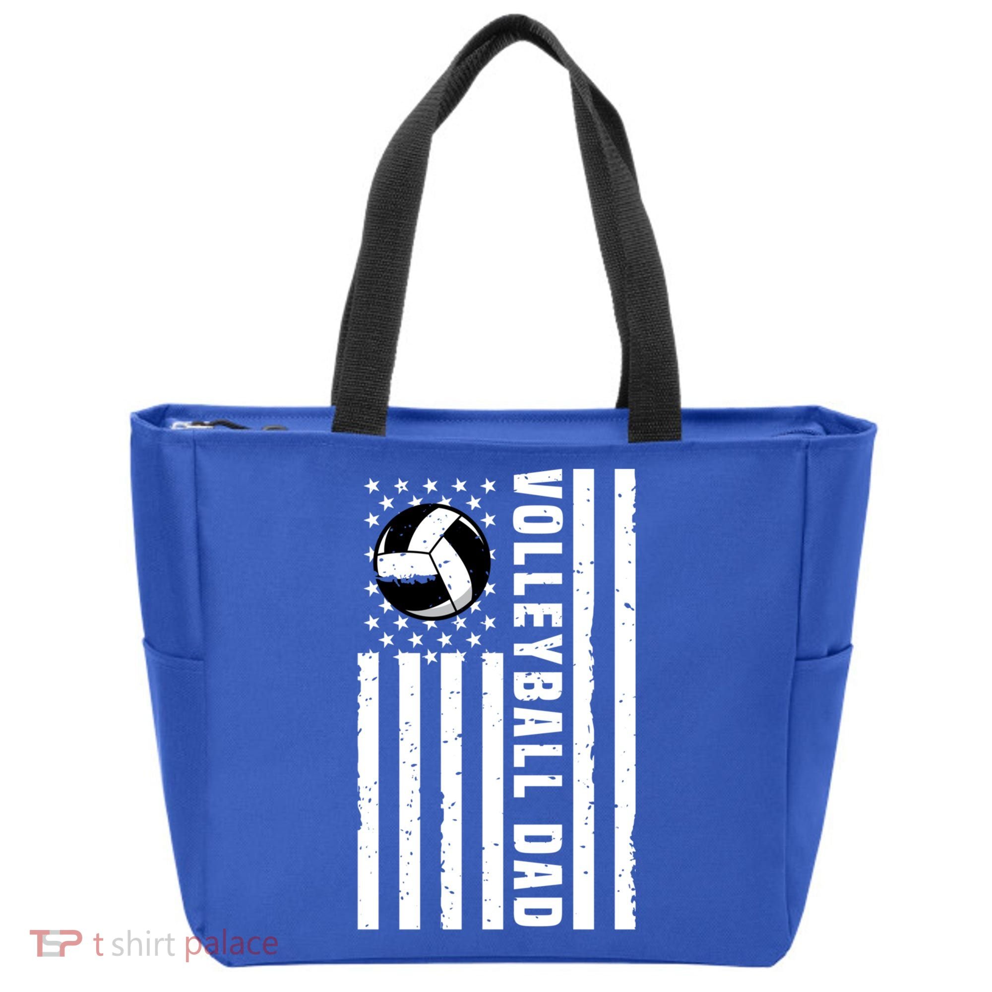 Volleyball Dad Coach Retro American Flag Gift For A Dad Gift Tote Bag