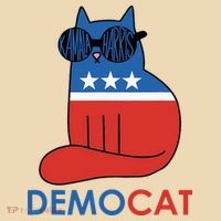 Vote Democat Cat Democrat Liberal Cat Lover Funny Tote Bag thumb 4