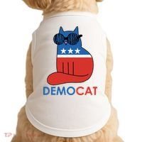 Vote Democat Cat Democrat Liberal Cat Lover Funny Doggie Tank thumb 0
