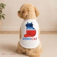Vote Democat Cat Democrat Liberal Cat Lover Funny Doggie Tank thumb 2