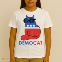 Vote Democat Cat Democrat Liberal Cat Lover Funny T-Shirt thumb 4