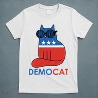 Vote Democat Cat Democrat Liberal Cat Lover Funny T-Shirt thumb 5