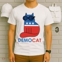 Vote Democat Cat Democrat Liberal Cat Lover Funny T-Shirt thumb 6