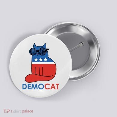Vote Democat Cat Democrat Liberal Cat Lover Funny Button