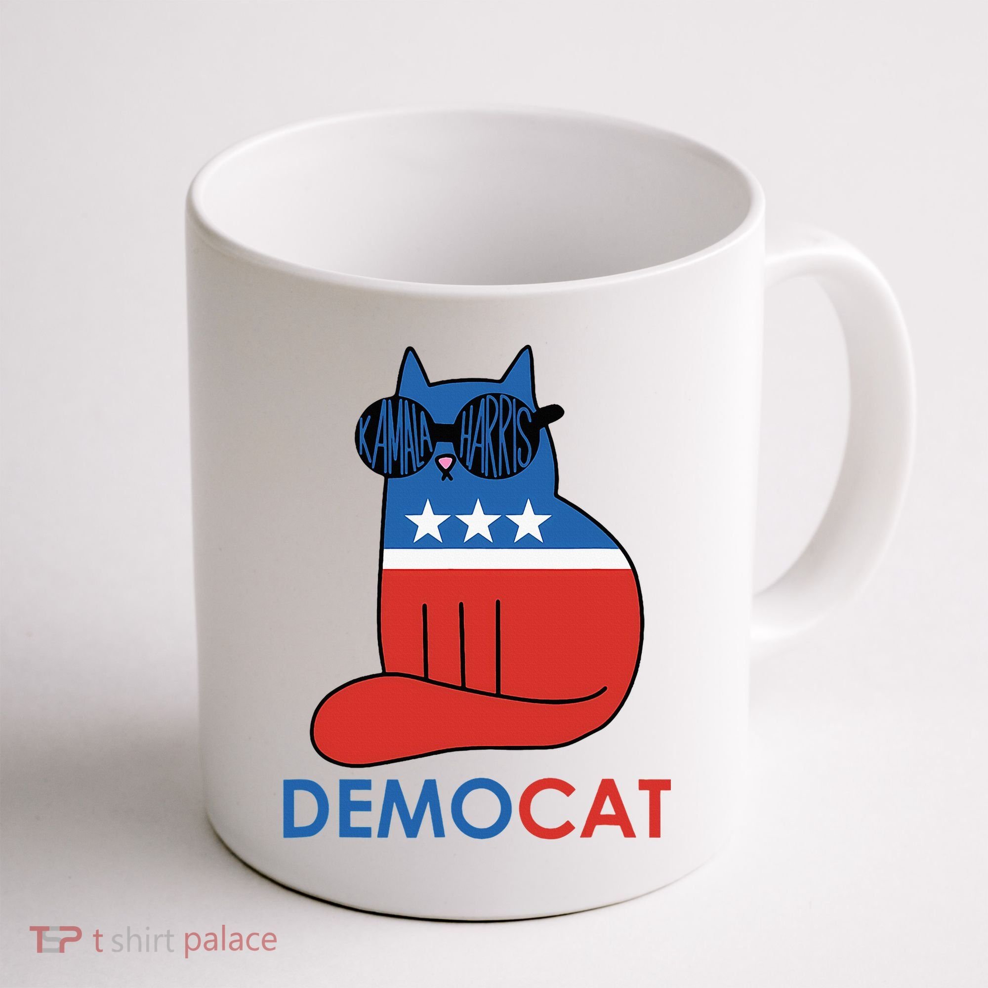 Vote Democat Cat Democrat Liberal Cat Lover Funny Coffee Mug