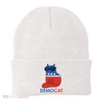 Vote Democat Cat Democrat Liberal Cat Lover Funny Beanie thumb 0