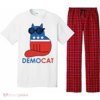 Vote Democat Cat Democrat Liberal Cat Lover Funny Pajama Set thumb 0