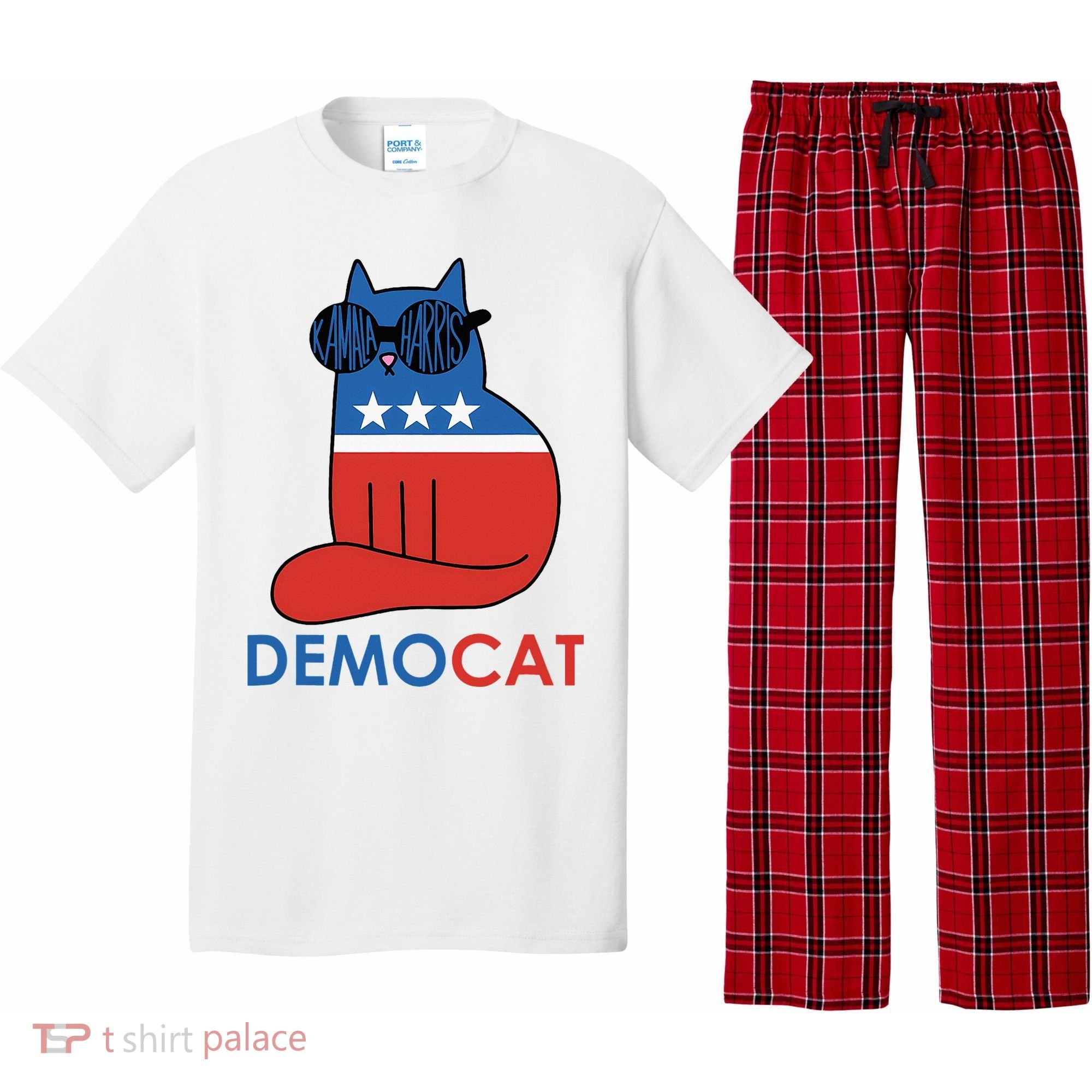 Vote Democat Cat Democrat Liberal Cat Lover Funny Pajama Set