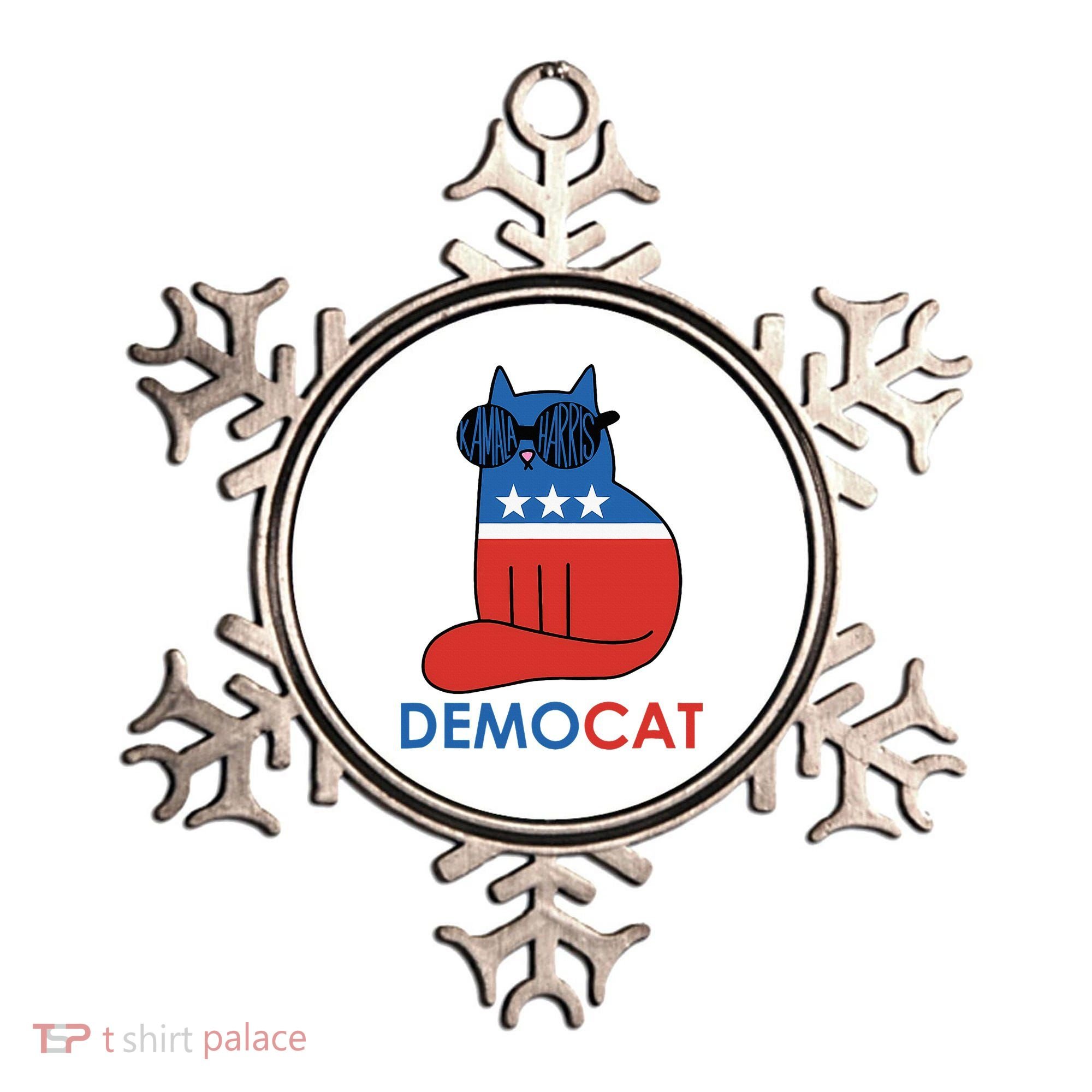 Vote Democat Cat Democrat Liberal Cat Lover Funny Ornament