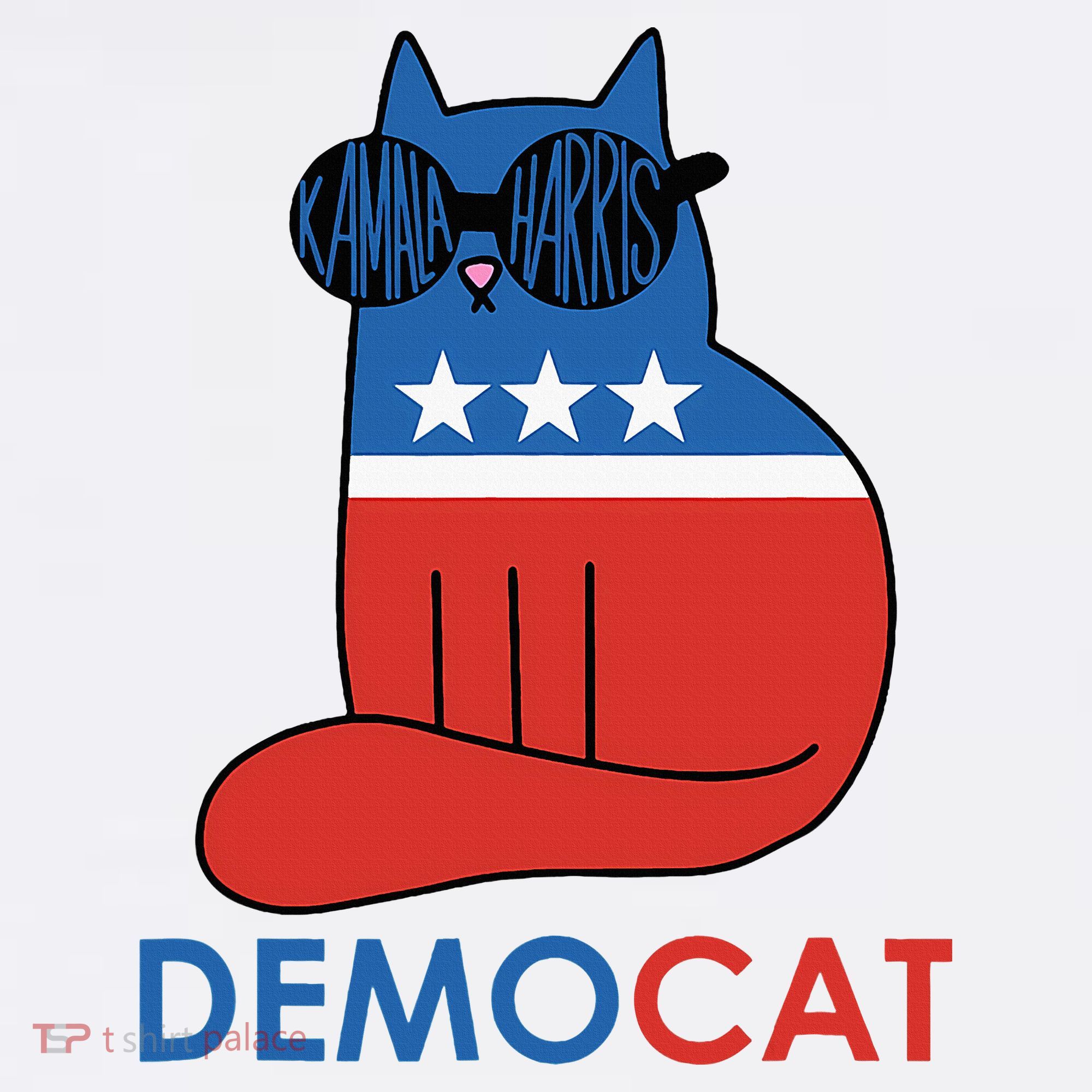 Vote Democat Cat Democrat Liberal Cat Lover Funny Women's Tank Top