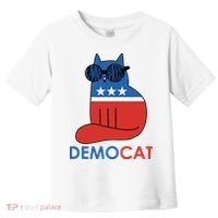 Vote Democat Cat Democrat Liberal Cat Lover Funny Toddler T-Shirt thumb 0