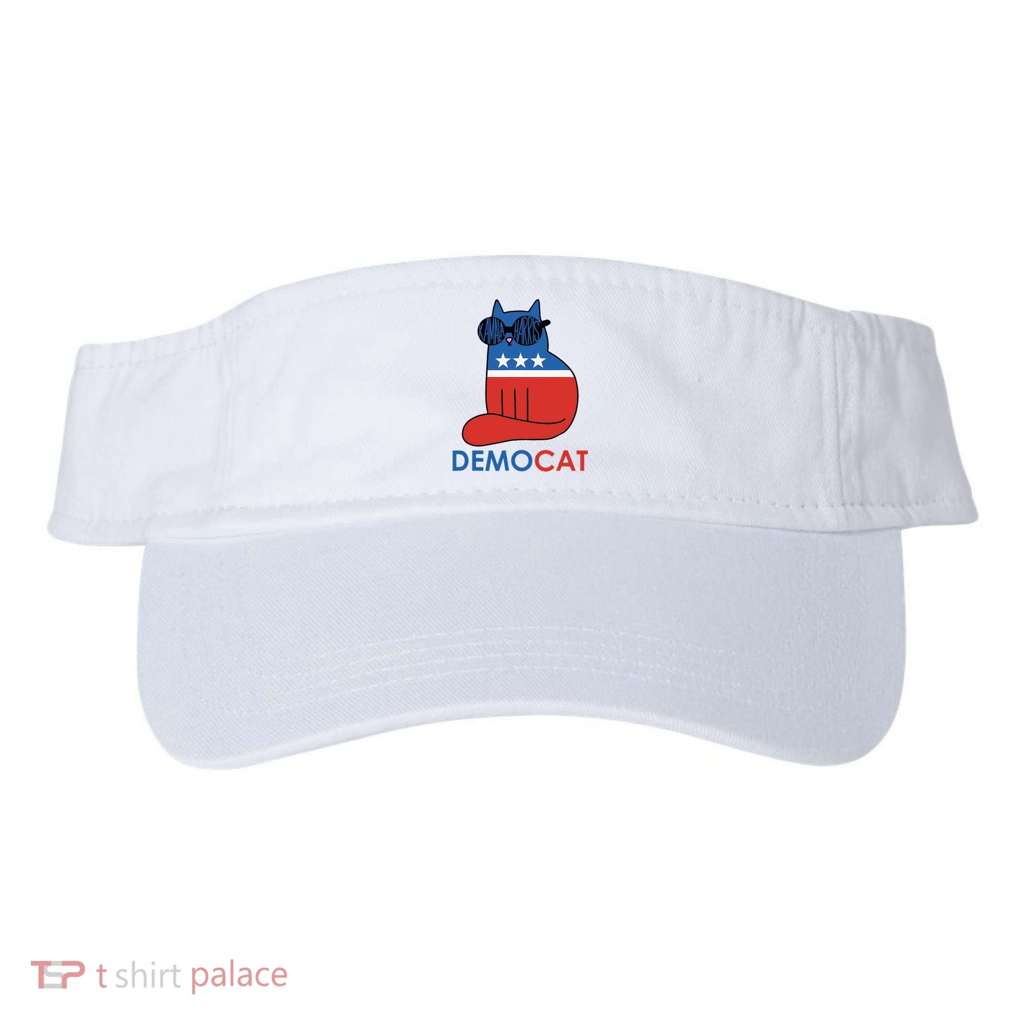 Vote Democat Cat Democrat Liberal Cat Lover Funny Visor