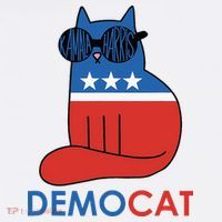 Vote Democat Cat Democrat Liberal Cat Lover Funny Kids Sweatshirt thumb 2