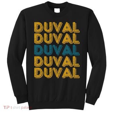 Vintage Duval County Florida Retro Duval Teal And Gold Sweatshirt