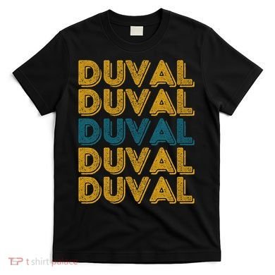 Vintage Duval County Florida Retro Duval Teal And Gold T-Shirt
