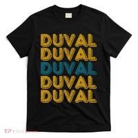 Vintage Duval County Florida Retro Duval Teal And Gold T-Shirt thumb 0
