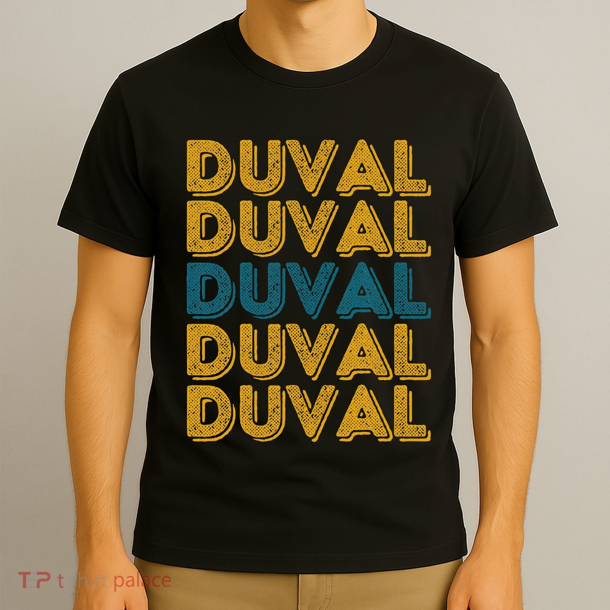 Vintage Duval County Florida Retro Duval Teal And Gold T-Shirt