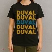 Vintage Duval County Florida Retro Duval Teal And Gold T-Shirt thumb 4