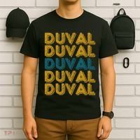Vintage Duval County Florida Retro Duval Teal And Gold T-Shirt thumb 6