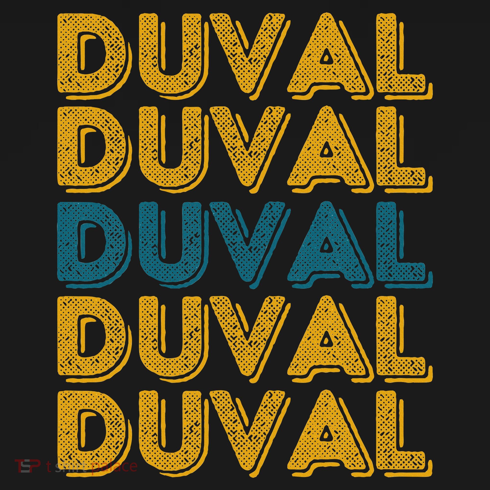 Vintage Duval County Florida Retro Duval Teal And Gold T-Shirt