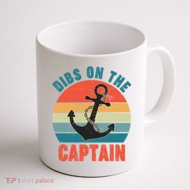 Vintage Distressed Dibs On The Captain Coffee Mug back