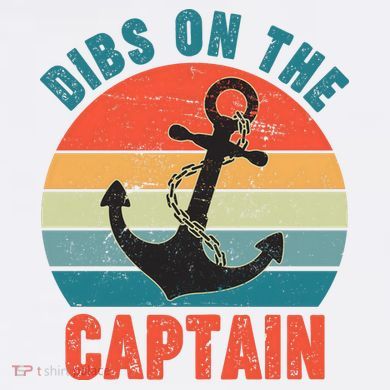 Vintage Distressed Dibs On The Captain Ladies PosiCharge Competitor Racerback Tank