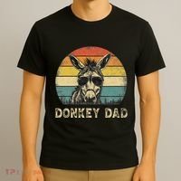 Vintage Donkey Dad Donkey Lovers Daddy FatherS Day T-Shirt thumb 3