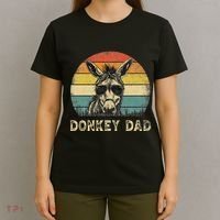 Vintage Donkey Dad Donkey Lovers Daddy FatherS Day T-Shirt thumb 4