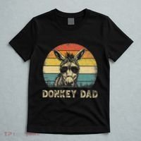Vintage Donkey Dad Donkey Lovers Daddy FatherS Day T-Shirt thumb 5