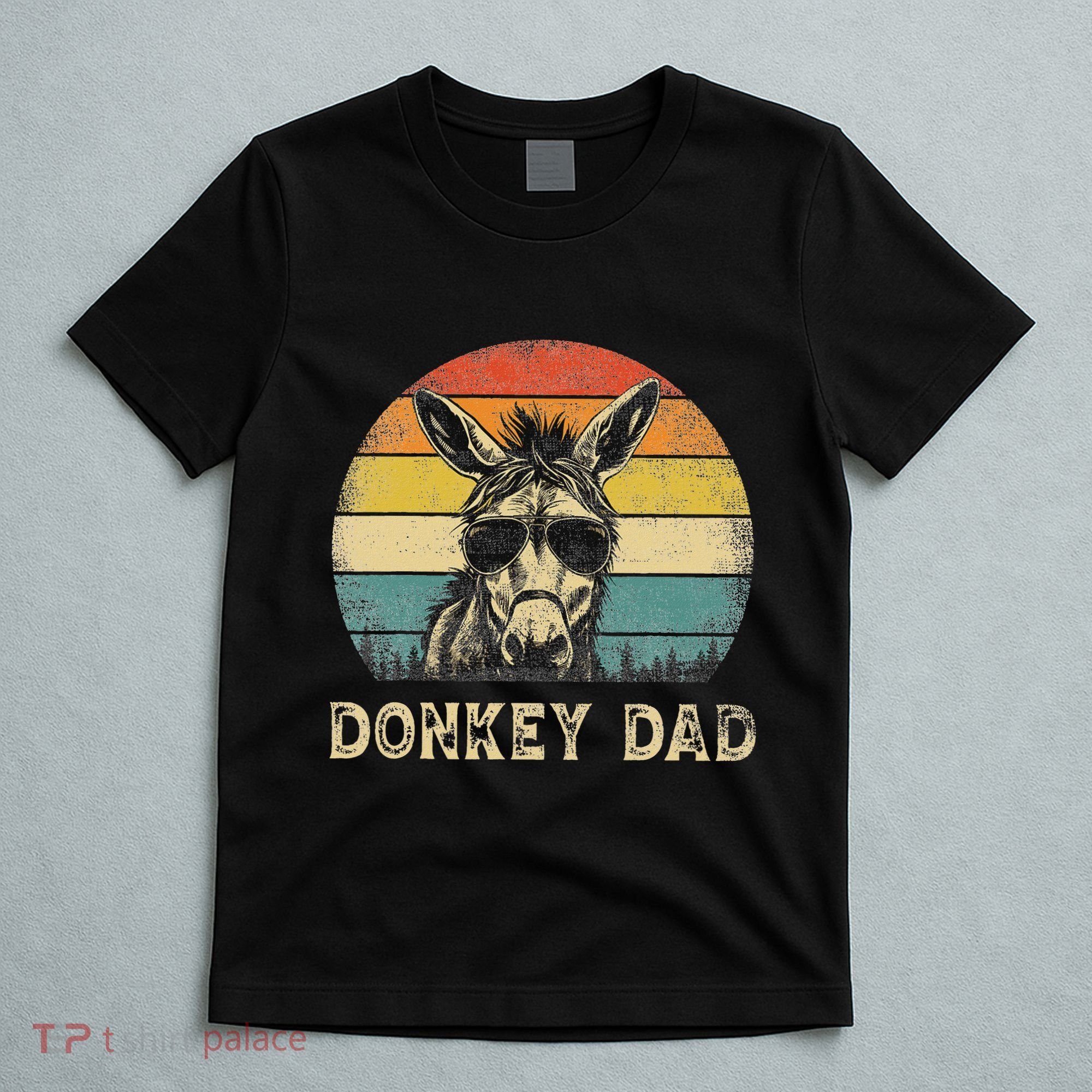 Vintage Donkey Dad Donkey Lovers Daddy FatherS Day T-Shirt