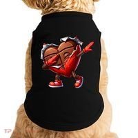 ValentineS Day Dabbing Heart Candy Funny Humor Doggie Tank thumb 0